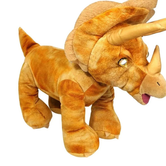 Build A Bear BAB Dinosaur Triceratops Plush Brown Stuffed Animal Toy 14 inch - Picture 1 of 9